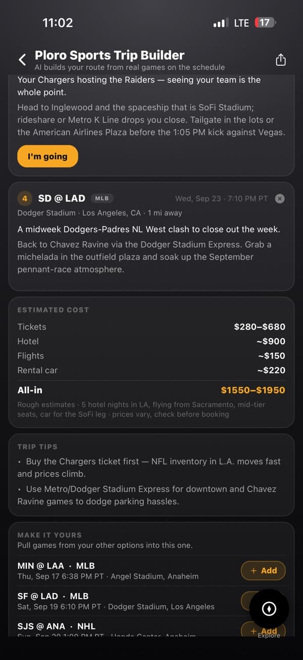 See the all-in cost, grab the tips, and pull games in from your other options.